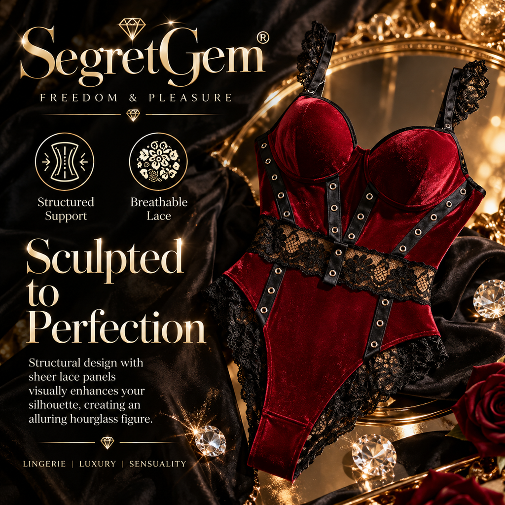 SegretGem® – Sexy Velvet Bodysuit | Size L