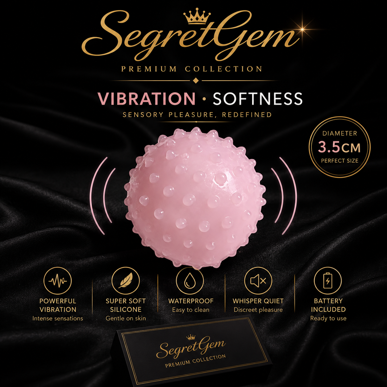 SegretGem Premium Vibrating Ball – 35 mm