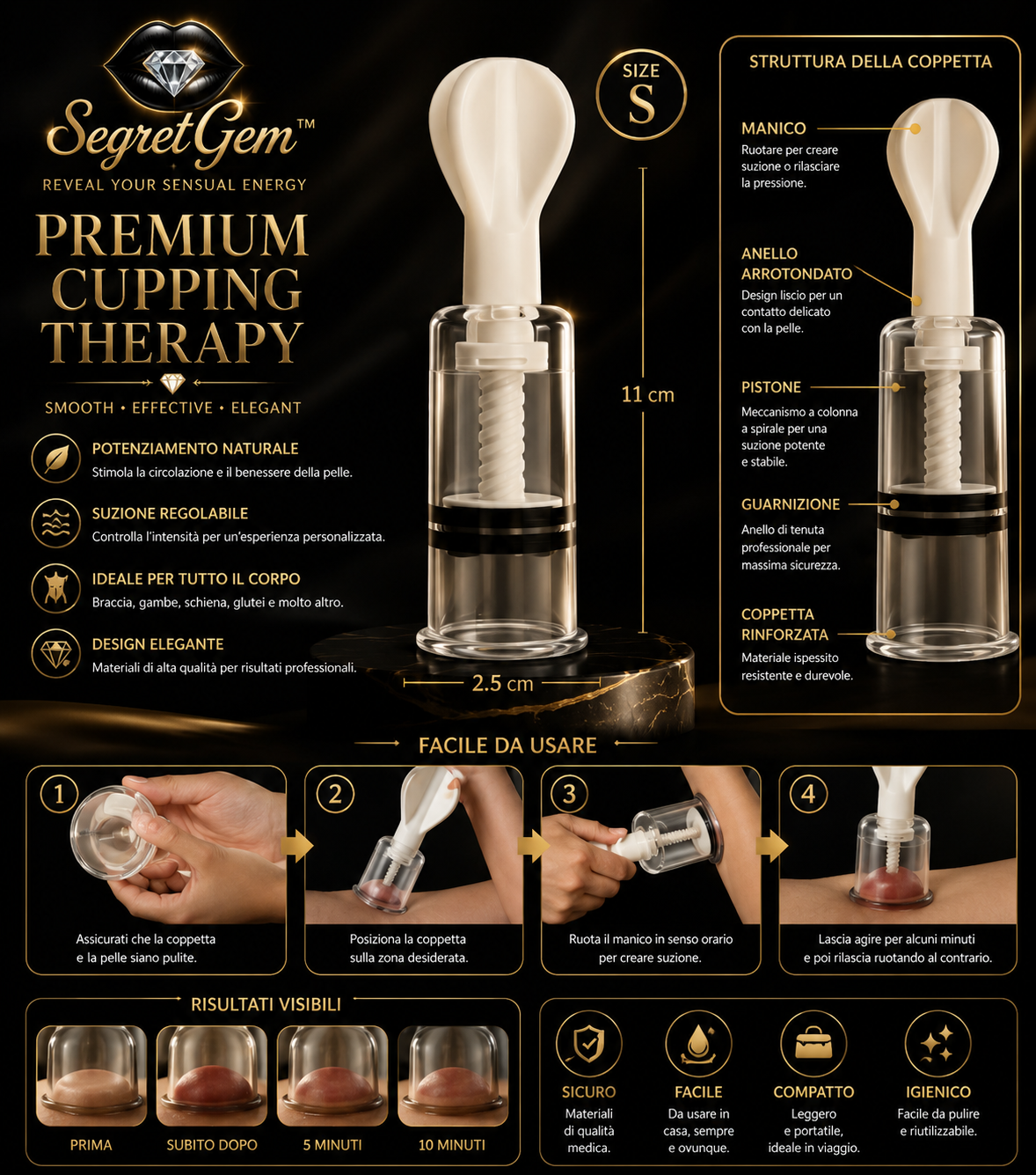 SegretGem™ Precision Vacuum Cupping Set